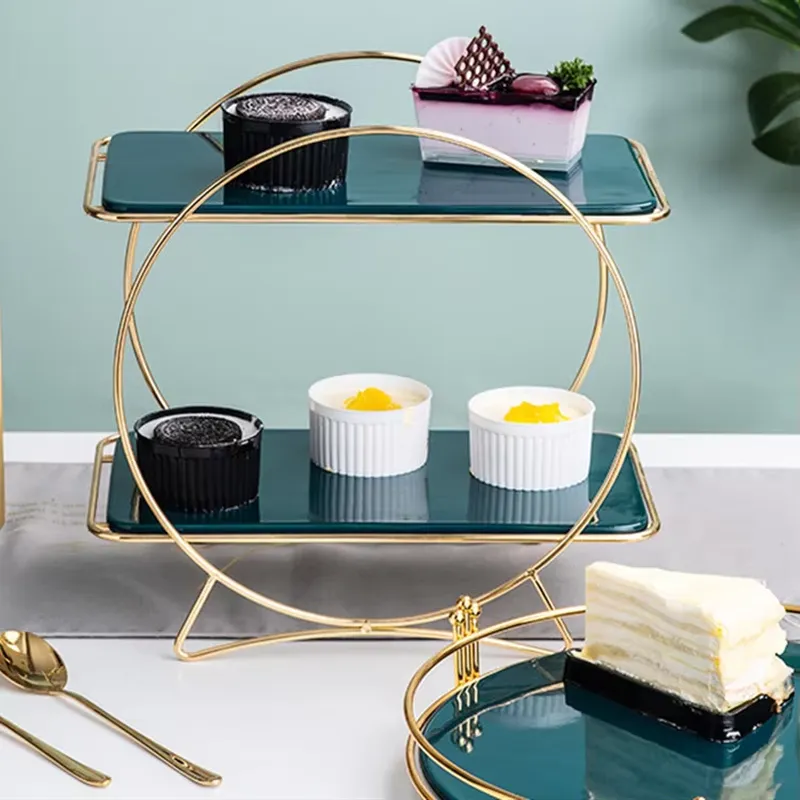 Set Penyangga Kue Emas Mewah d - Display Risers Set ulasan dan harga