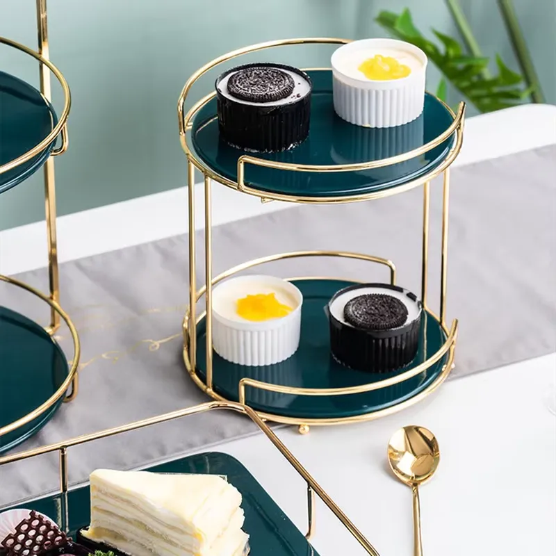 Set Penyangga Kue Emas Mewah d - Display Risers Set ulasan dan harga