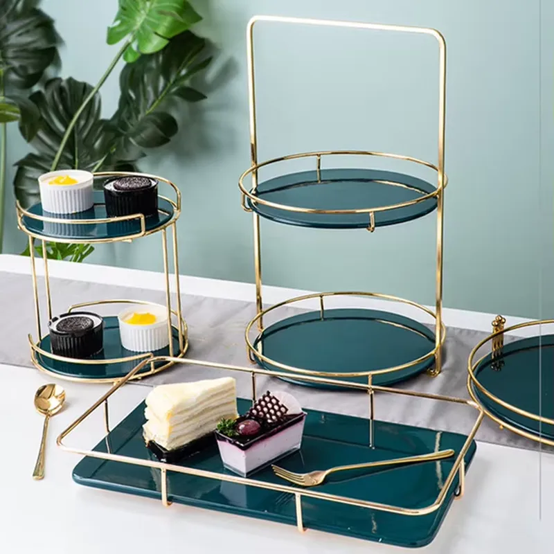 Set Penyangga Kue Emas Mewah d - Display Risers Set ulasan dan harga