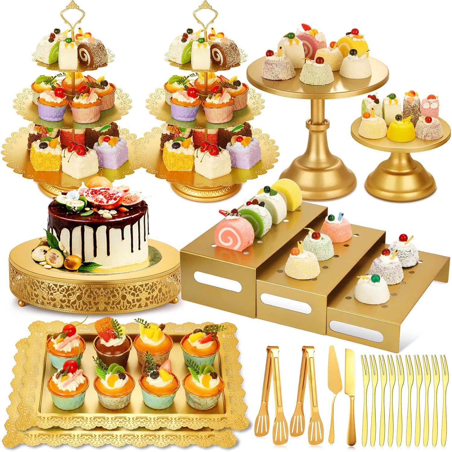 Set Peralatan Penyajian Makana - Display Risers Set ulasan dan harga