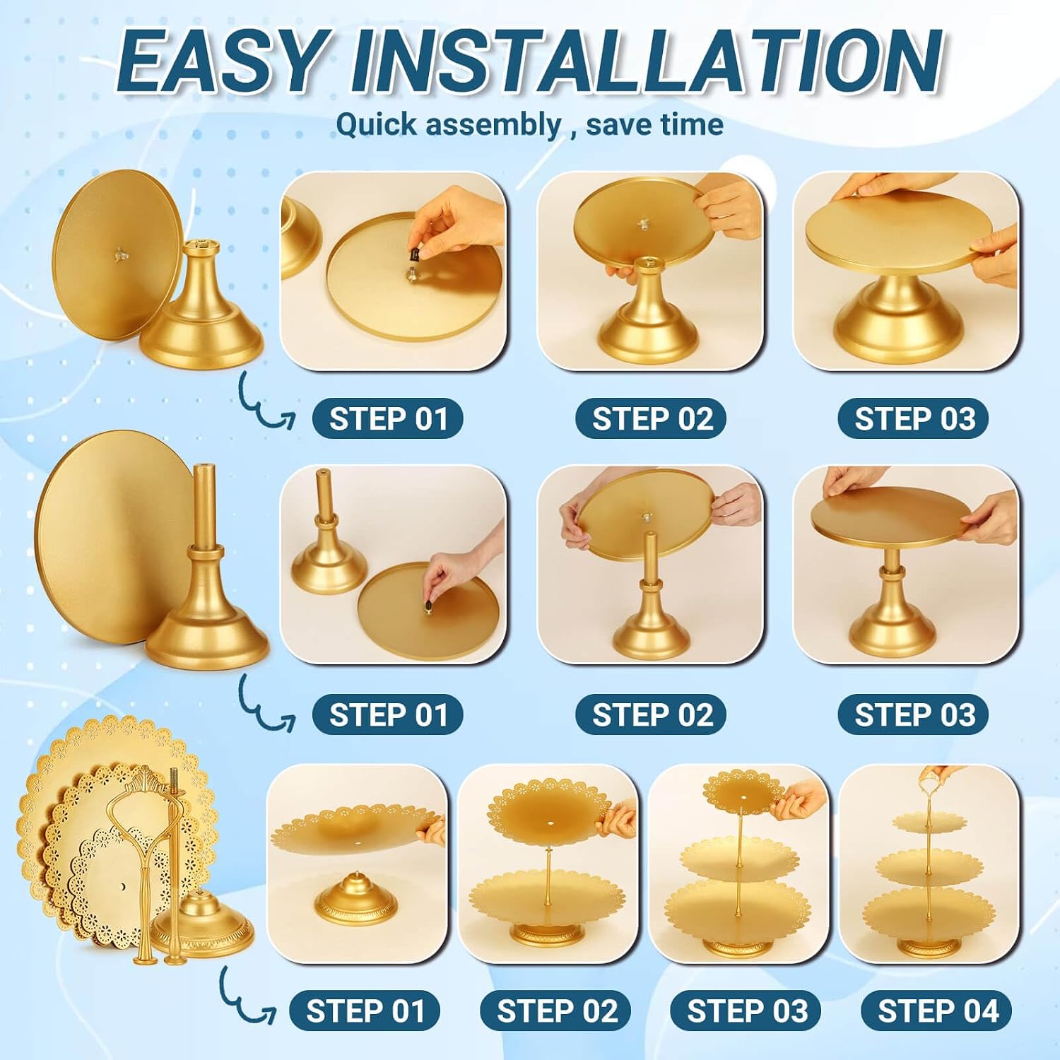Set Peralatan Penyajian Makana - Display Risers Set ulasan dan harga