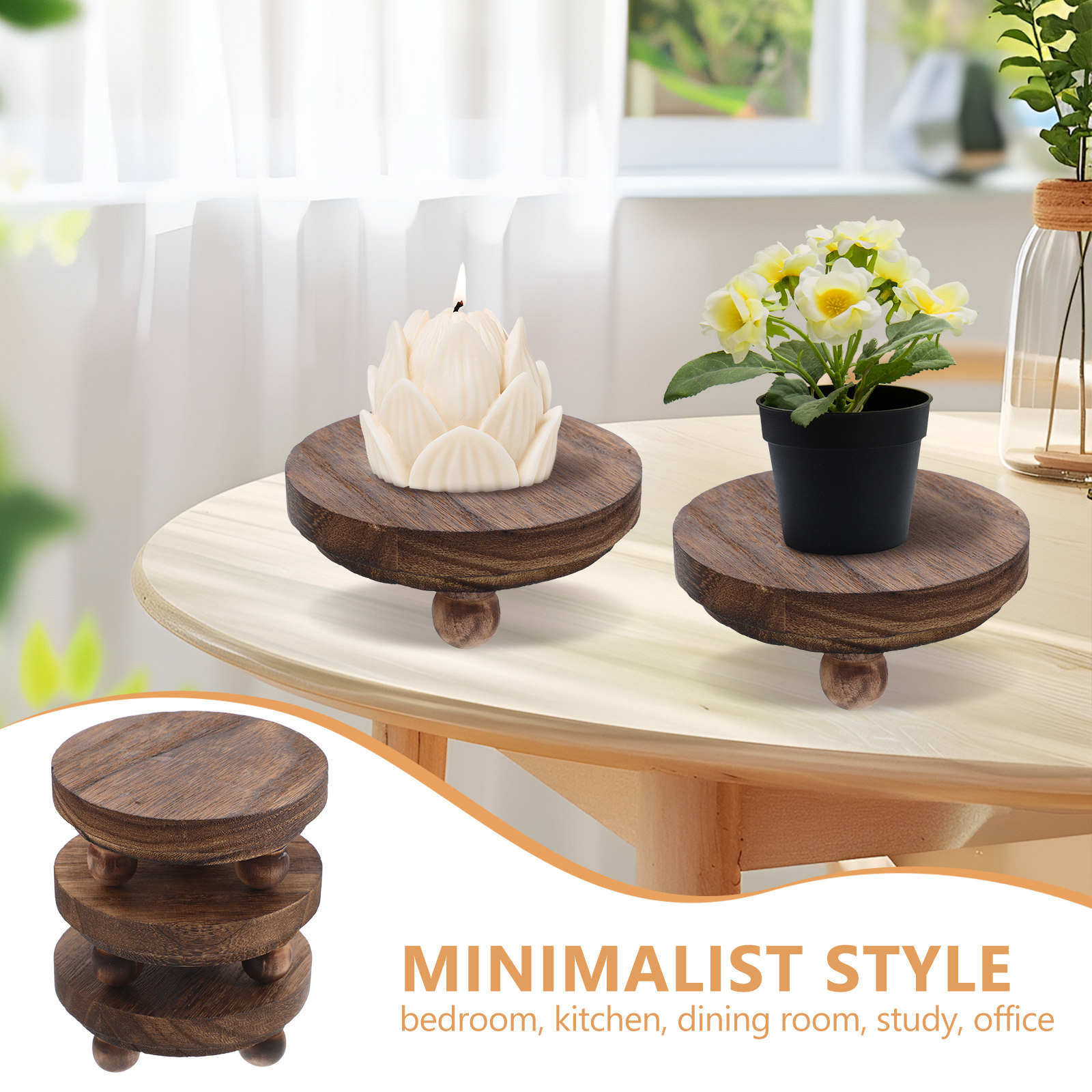 3 Buah Set Rak Pajangan Kayu K - Display Risers Set ulasan dan harga