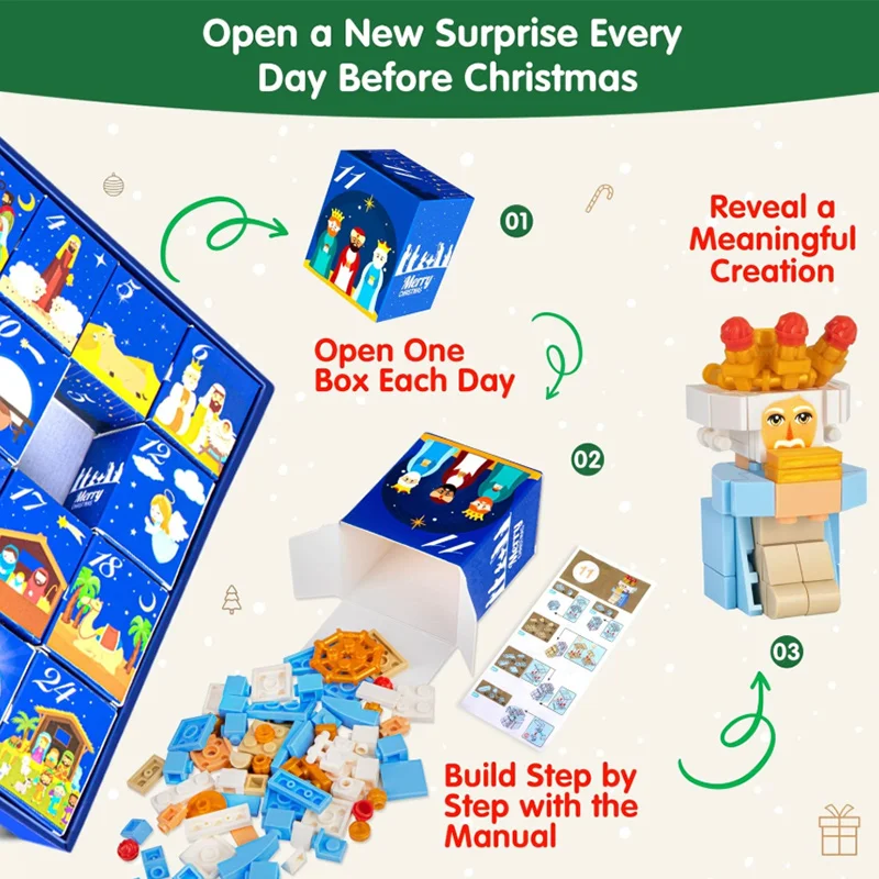 Kotak Hadiah Kalender Advent N - Building Block Mini ulasan dan harga