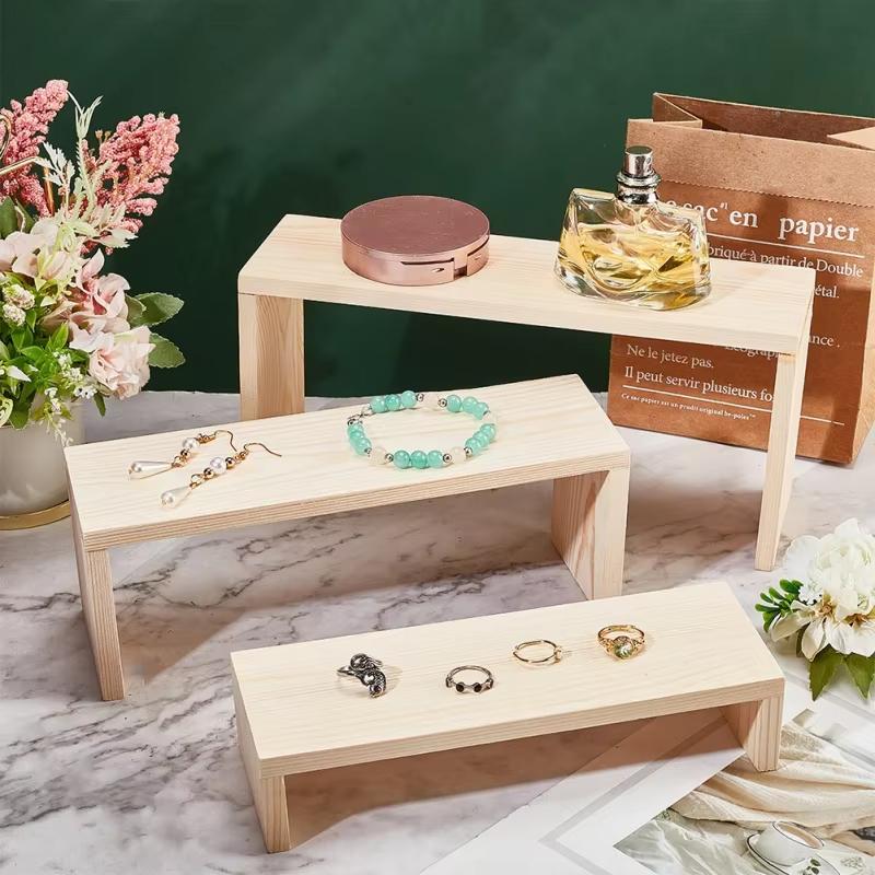 Rak pajangan perhiasan kayu be - Display Risers Set ulasan dan harga