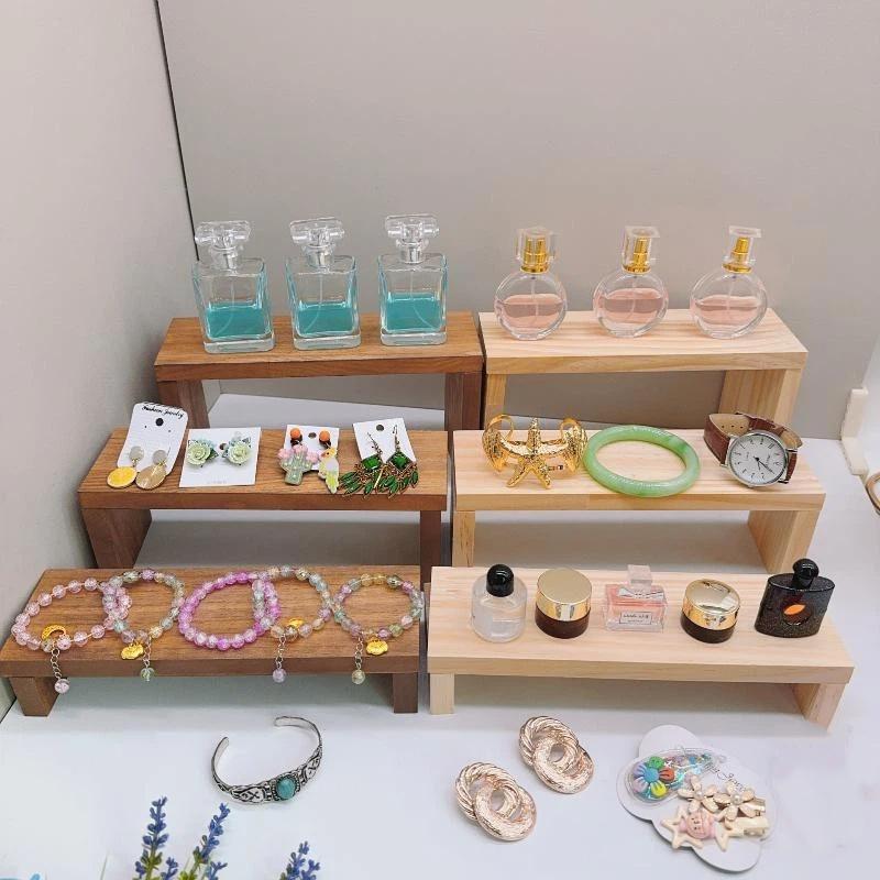 Rak pajangan perhiasan kayu be - Display Risers Set ulasan dan harga