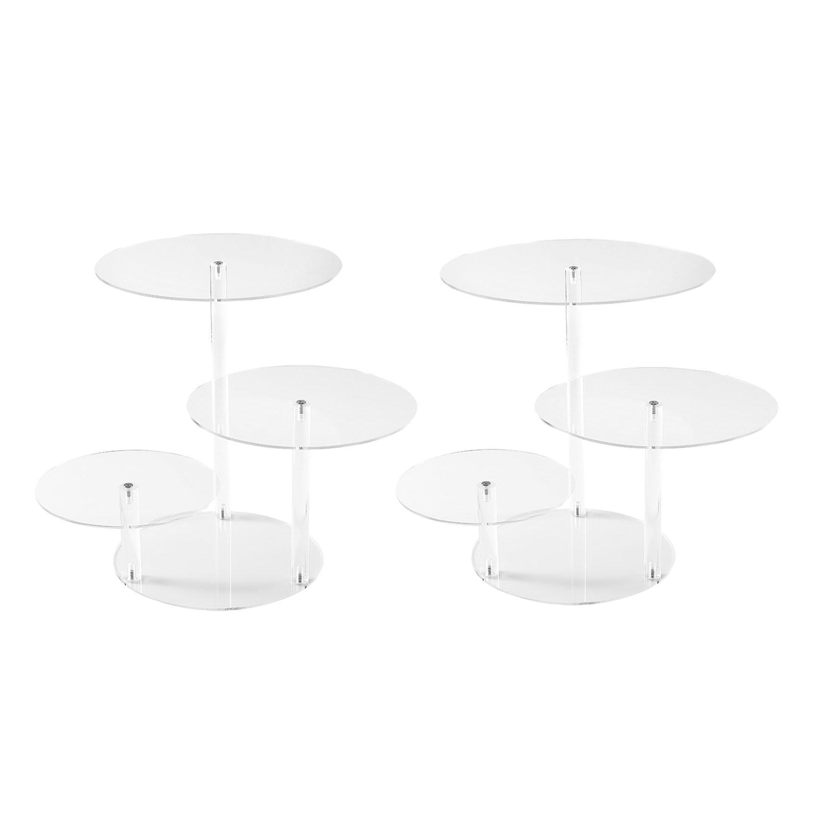 Rak pajangan kue akrilik 3 tin - Display Risers Set ulasan dan harga